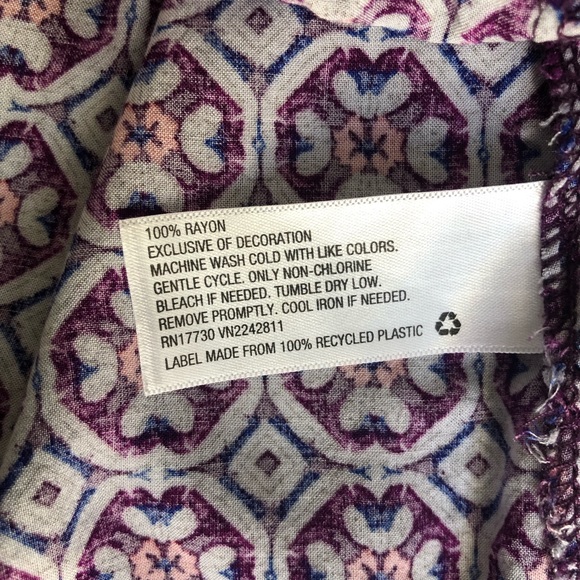 MOSSIMO - L PURPLE/GREY/PINK TUNIC BLOUSE - Picture 5 of 6